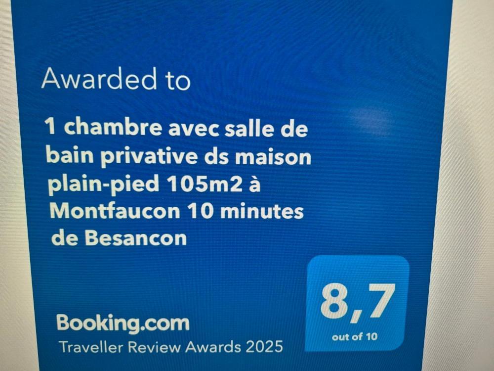 1 Chambre Avec Salle De Bain Privative Ds Maison Plain-Pied 105M2 A Montfaucon 10 Minutes De Besancon מראה חיצוני תמונה